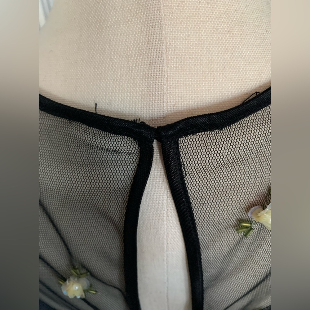 Vintage Sheer Black Gown - Picture 5 of 11